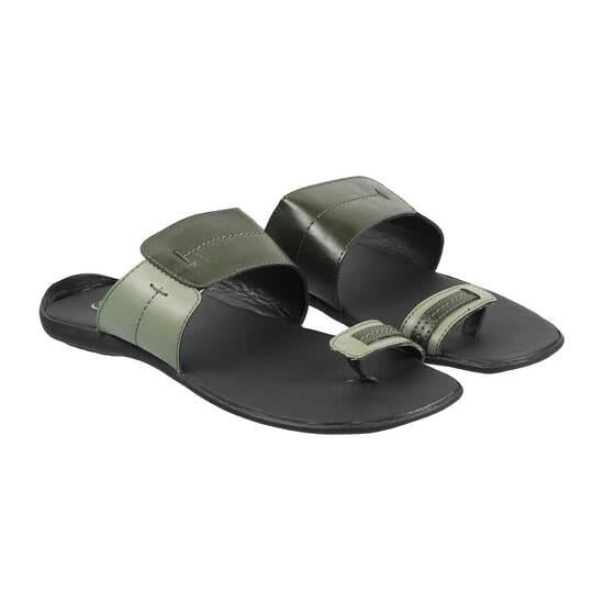 Men Olive Casual Slippers