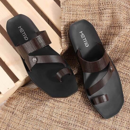 Men Brown Casual Slippers