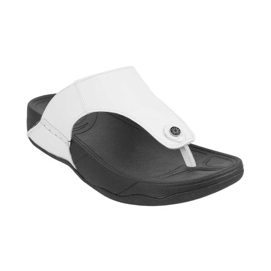 Men White Casual Slippers
