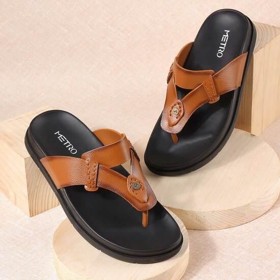 Men Tan Casual Slippers