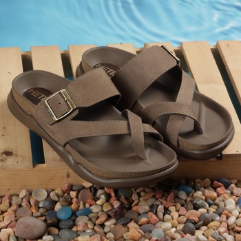 Metro Men Camel Casual Slippers(SKU: 16-720-97-40)