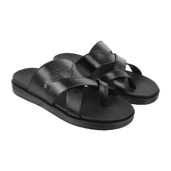 Men Black Casual Slippers