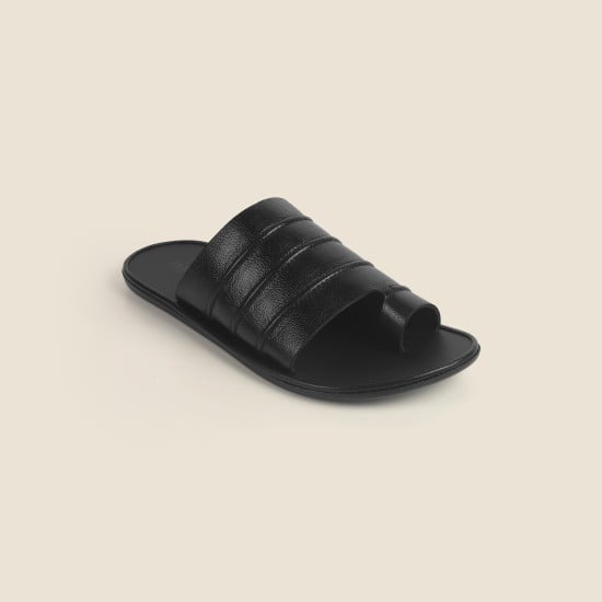 Men Black Casual Slippers