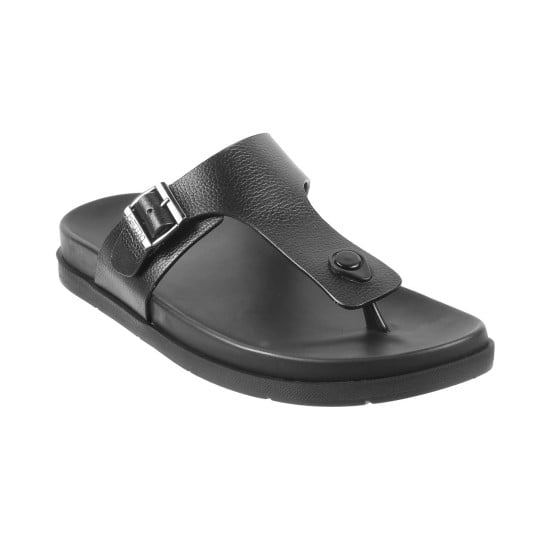 Men Black Casual Slippers