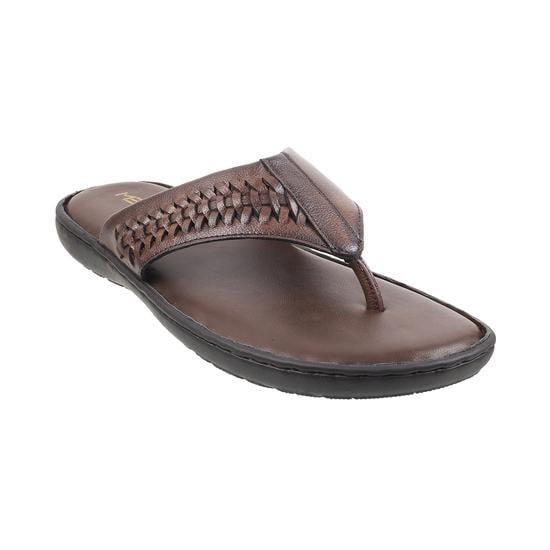 Men Brown Casual Slippers