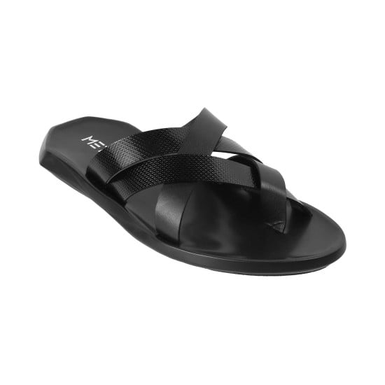 Men Black Casual Slippers