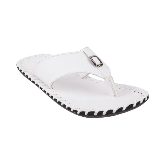 Men White Casual Slippers