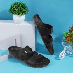 Men Black Casual Slippers