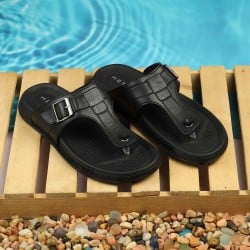Men Black Casual Slippers