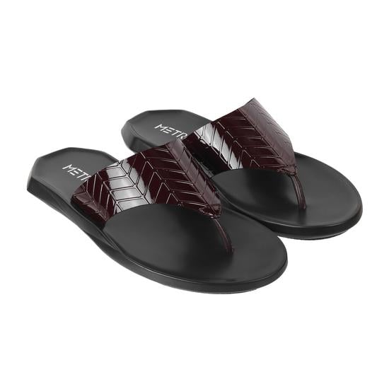 Men Brown Casual Slippers