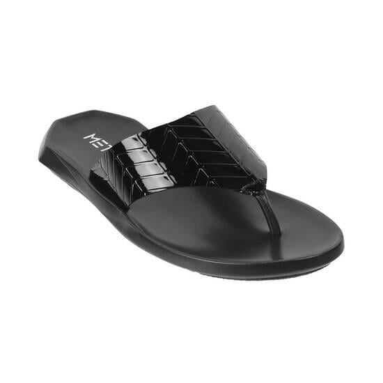 Men Black Casual Slippers