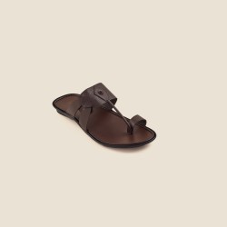 Men Brown Ethnic Slippers