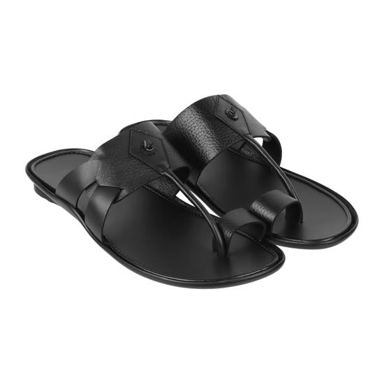 Men Black Ethnic Slippers