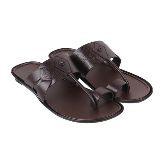 Men Brown Ethnic Slippers