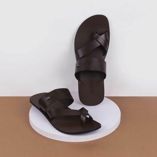 Men Brown Casual Slippers