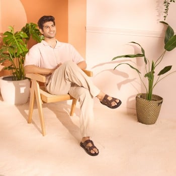Metro Men Brown Casual Slippers(SKU: 16-816-12-40)