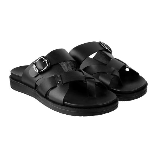 Men Black Casual Slippers