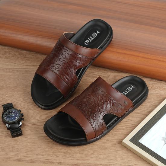 Men Tan Casual Slippers