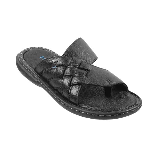 Men Black Casual Slippers