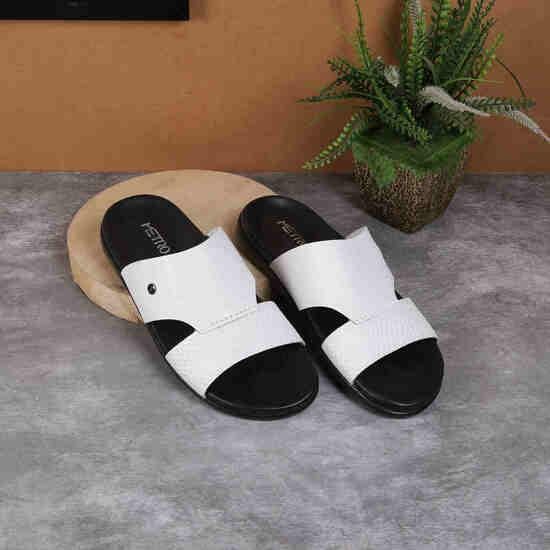 Men White Casual Slippers