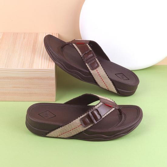 Men Brown Casual Slippers