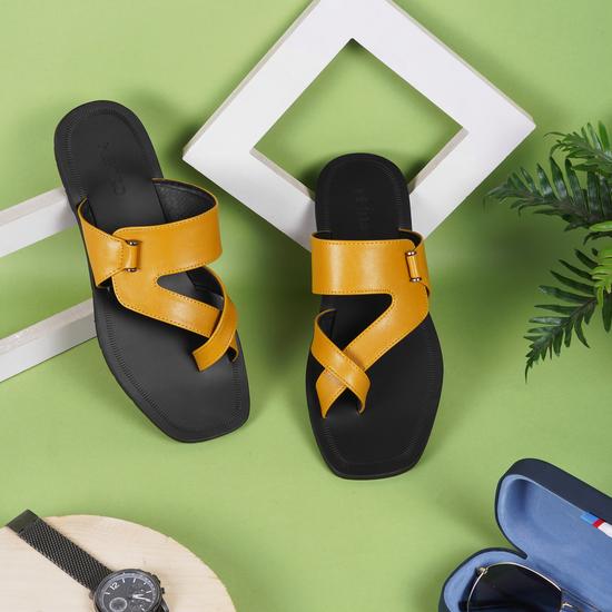 Men Yellow Casual Slippers