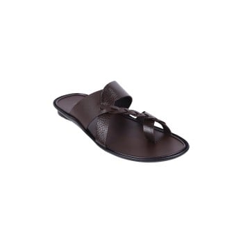 Metro Men Brown Casual Slippers(SKU: 16-895-12-40)