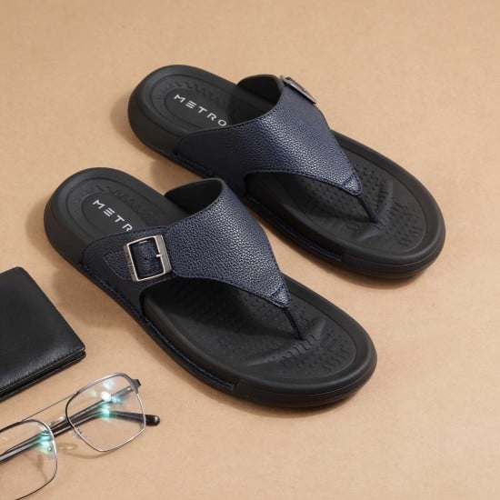 Men Blue Casual Slippers