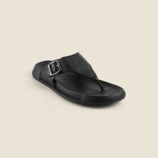 Men Black Casual Slippers