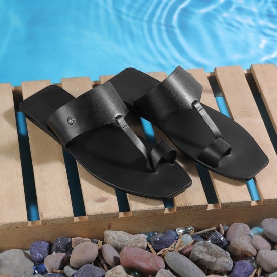 Men Black Ethnic Kolhapuris