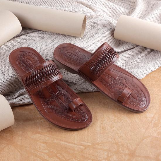 Men Tan Casual Slippers