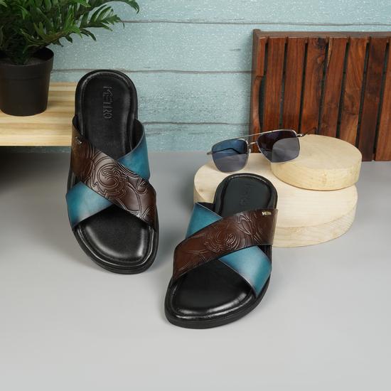 Men Brown-multi Casual Slippers