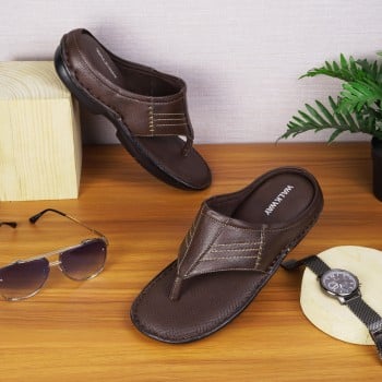 Walkway Men Brown Casual Slippers(SKU: 16-922-12-40)