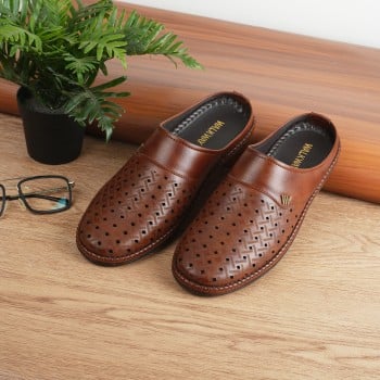Walkway Men Tan Ethnic Slippers(SKU: 16-929-23-40)