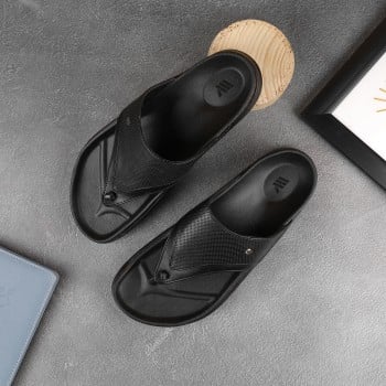 Walkway Men Black Casual Slippers(SKU: 16-935-11-40)