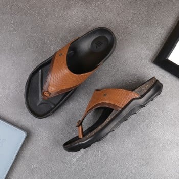 Walkway Men Tan Casual Slippers(SKU: 16-935-23-43)