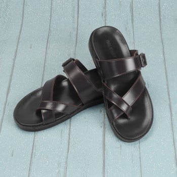 Walkway Men Brown Casual Slippers(SKU: 16-937-12-41)