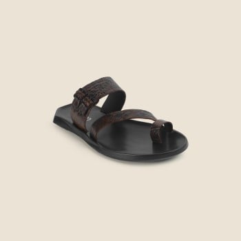 Metro Men Brown Casual Slippers(SKU: 16-947-12-40)