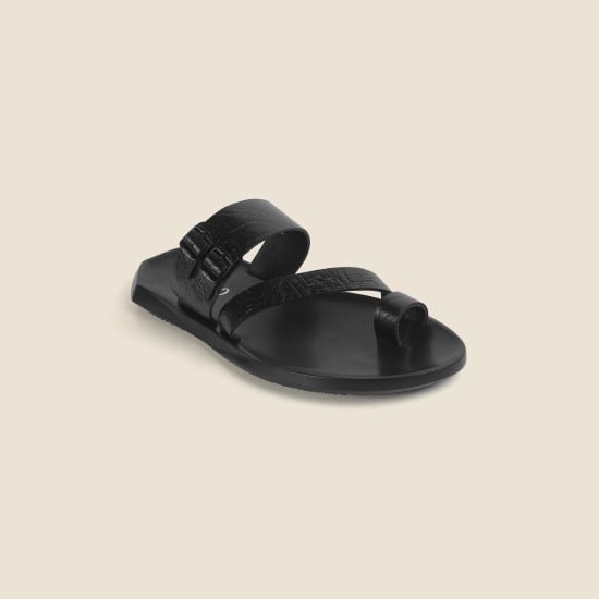 Men Black Casual Slippers