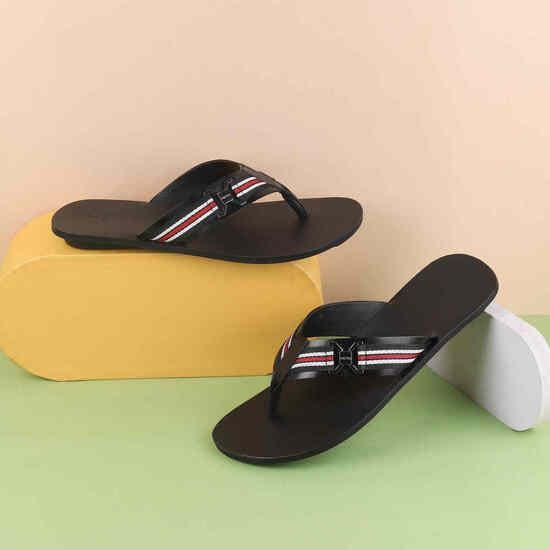 Men Black Casual Slippers