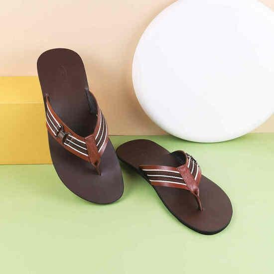 Men Tan Casual Slippers