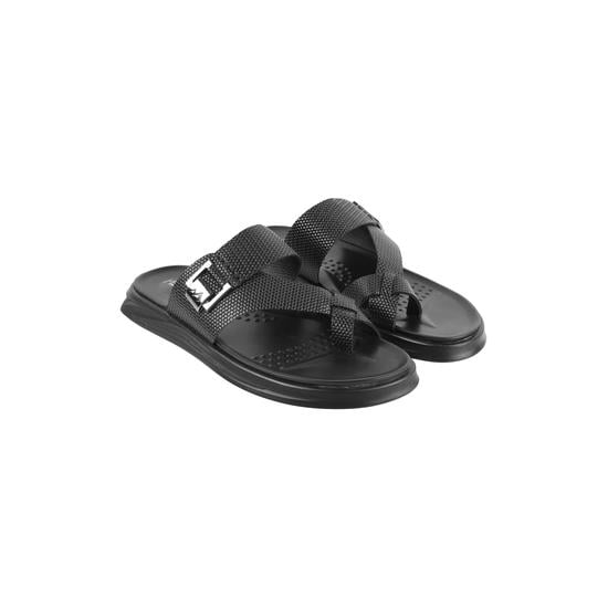 Men Black Casual Slippers