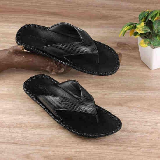 Men Black Casual Slippers