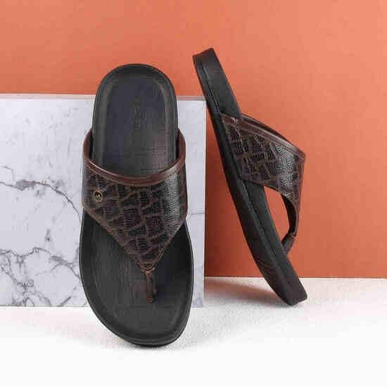 Men Brown Casual Slippers