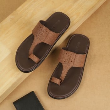 Walkway Men Tan Casual Slippers(SKU: 16-971-23-43)