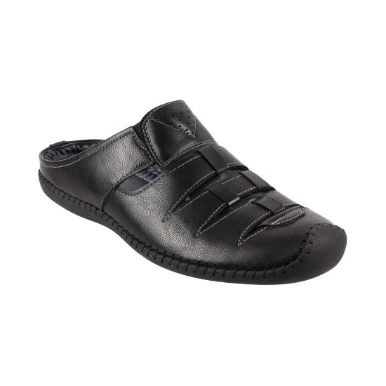 Men Black Casual Slip Ons