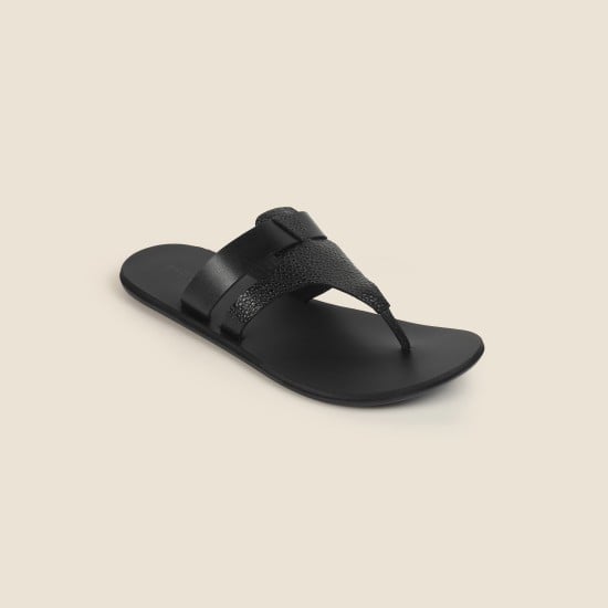 Men Black Casual Slippers