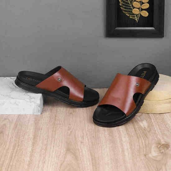 Men Tan Casual Slippers