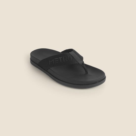 Men Black Casual Slippers