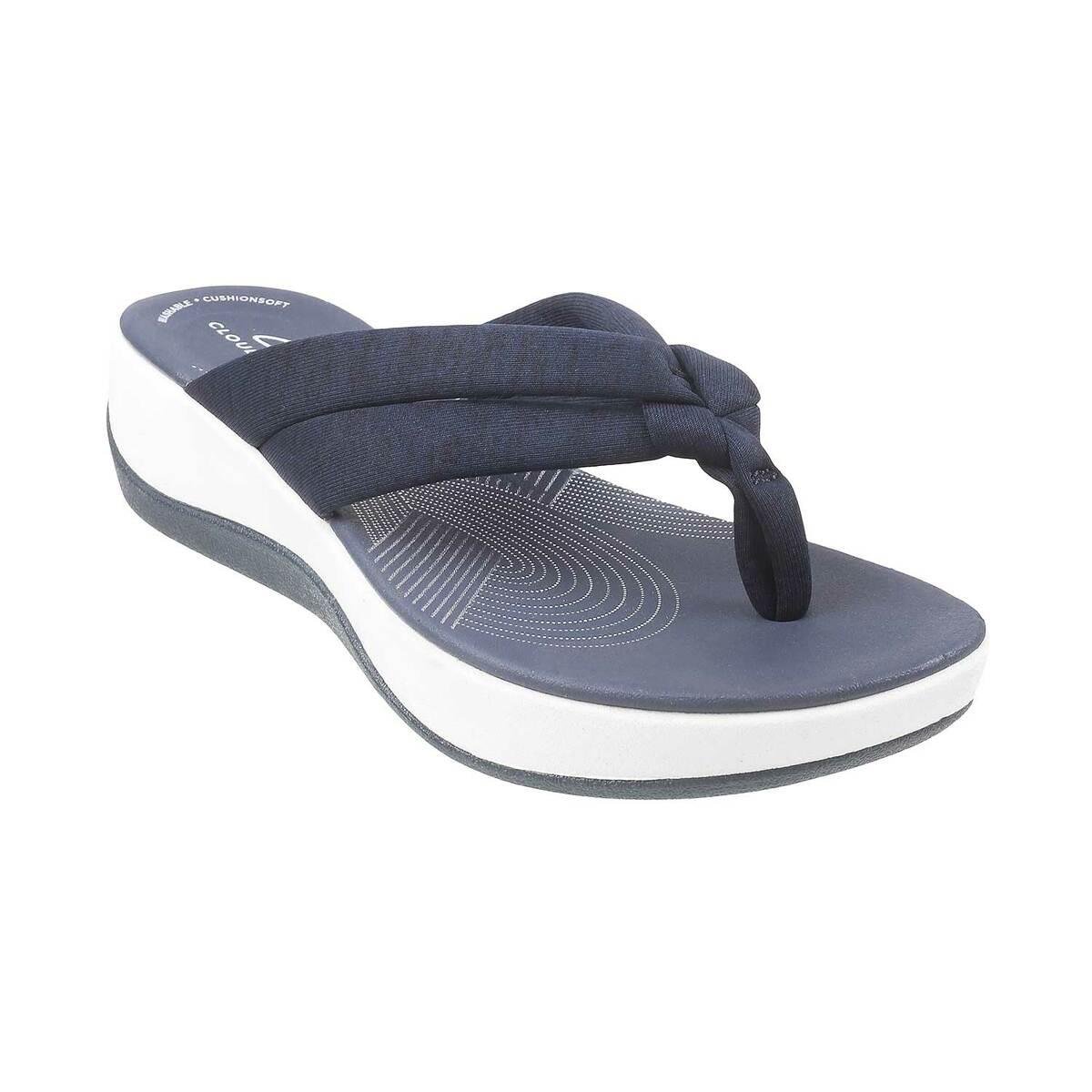 Clarks womens Arla Elin Slide Sandal, Sand/Off White Striped Textile, 9 US  | Clarks women's, Slide sandals, Womens fashion shoes